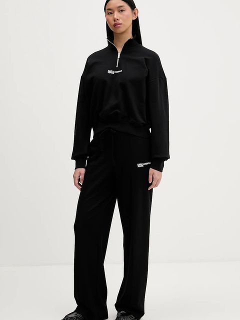 Karl Lagerfeld Jeans bluza bawełniana damska kolor czarny gładka B1W20069 - zdjęcie produktu nr 2