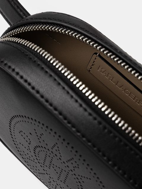 Karl Lagerfeld nerka skórzana K/CIRCLE kolor czarny B1W30075