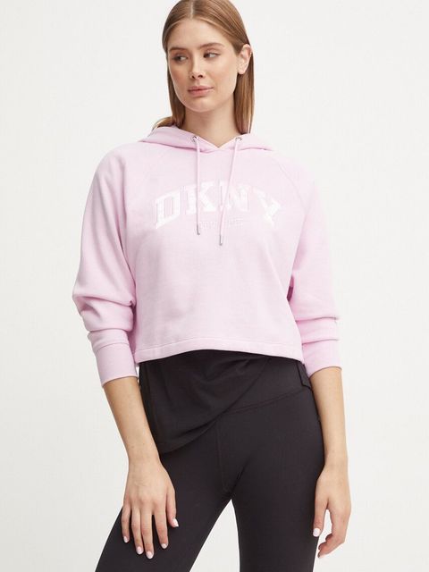 Dkny bluza damska kolor różowy gładka DP4T9811