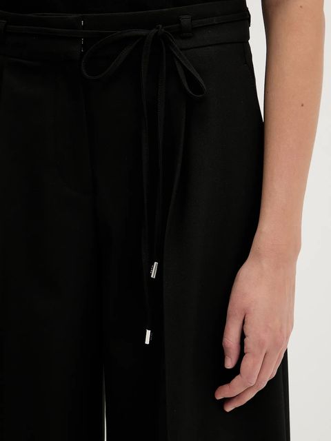 HUGO spodnie damskie kolor czarny szerokie high waist 50555897