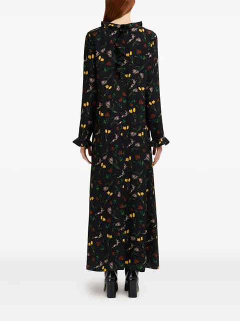 Marni floral-print maxi dress - Black