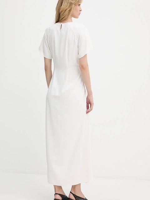 Samsoe Samsoe sukienka SAALBERO kolor beżowy maxi prosta F25200100