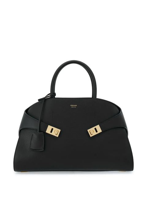 Ferragamo Hug leather tote bag - Black - zdjęcie produktu nr 1