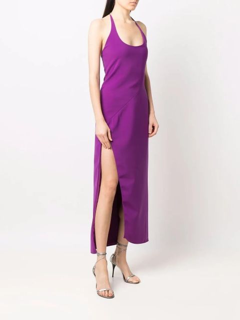 The Attico Corine side-slit gown - Purple