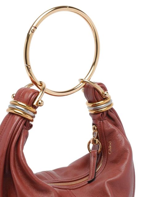 Chloé small bracelet calfskin tote bag - Brown