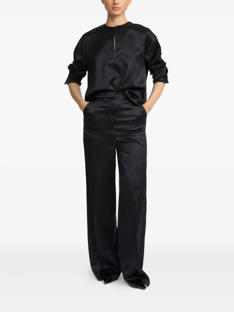 Yves Salomon satin trousers - Black - zdjęcie produktu nr 2