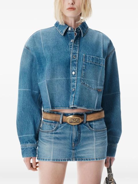 Alexander Wang faded-fold-line shirt - Blue