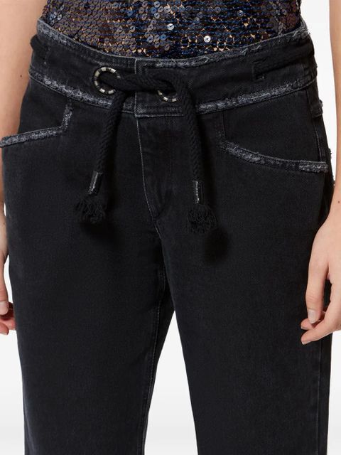 ISABEL MARANT Alison fringed-hem jeans - Black