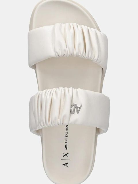 Armani Exchange klapki damskie kolor biały XDP062 XV926 00894