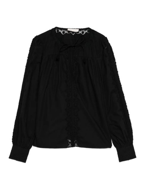 Ulla Johnson Kady lace-embroidery long-sleeve blouse - Black - zdjęcie produktu nr 1