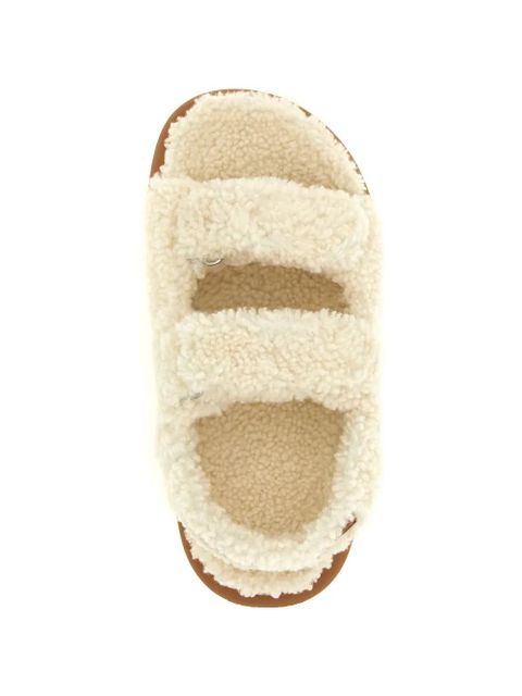 Moon Boot shearling sandals - Neutrals