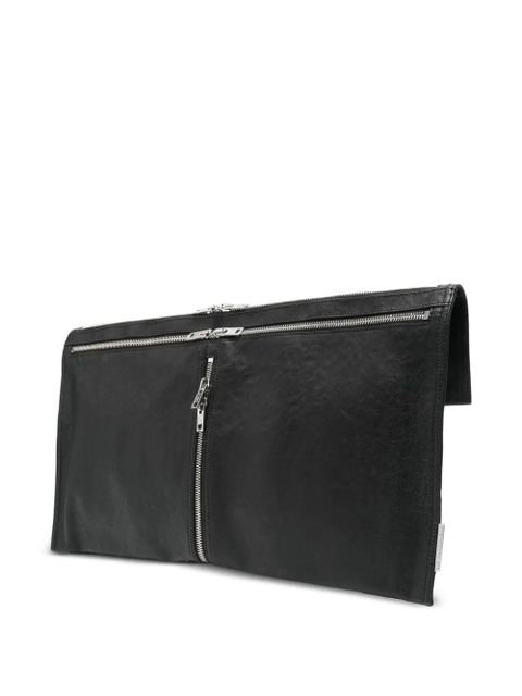 Alexander Wang double-zip leather clutch - Black