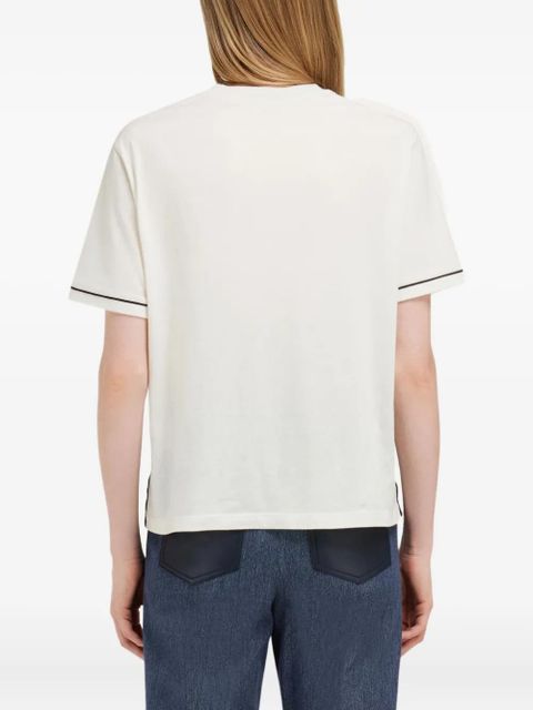 Ferragamo contrasting-trim T-shirt - White