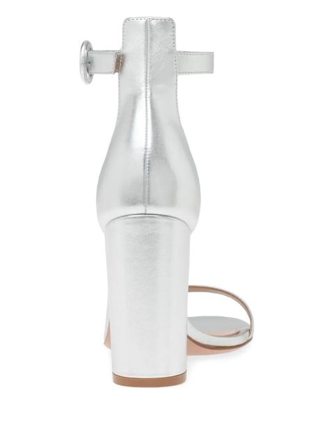 Gianvito Rossi 95mm leather sandals - Silver - zdjęcie produktu nr 2