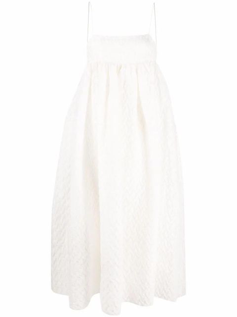 Cecilie Bahnsen Beth plissé empire-line dress - White - zdjęcie produktu nr 1