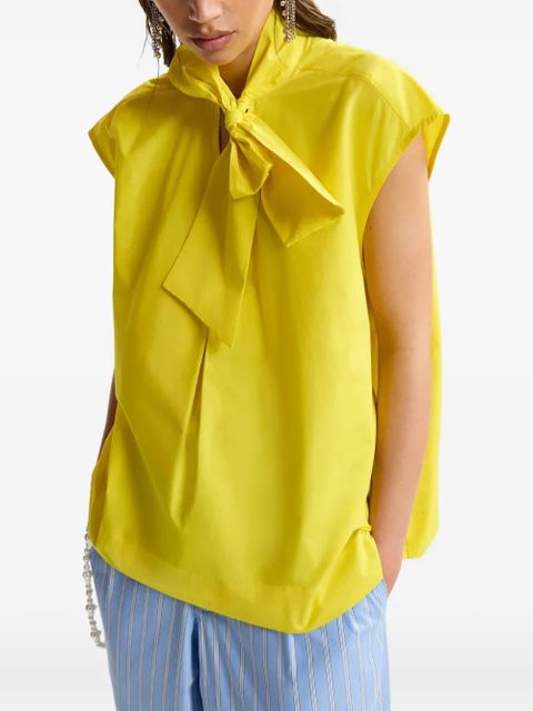 Essentiel Antwerp bow-detail sleeveless blouse - Yellow