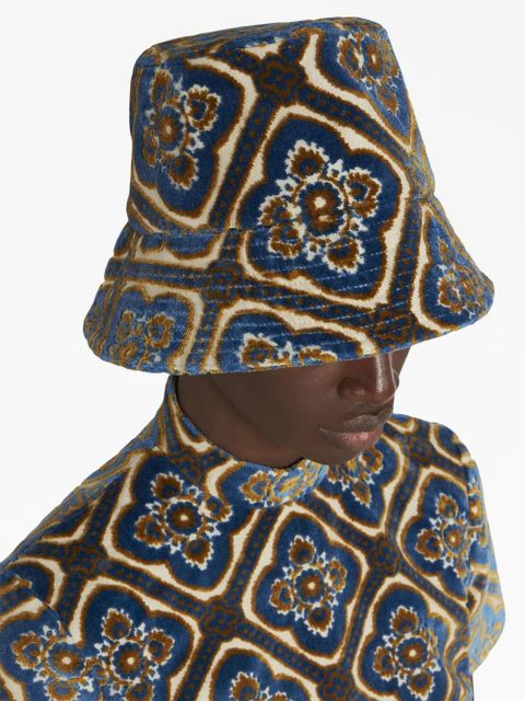 ETRO patterned-jacquard terry-cloth bucket hat - Blue - zdjęcie produktu nr 2