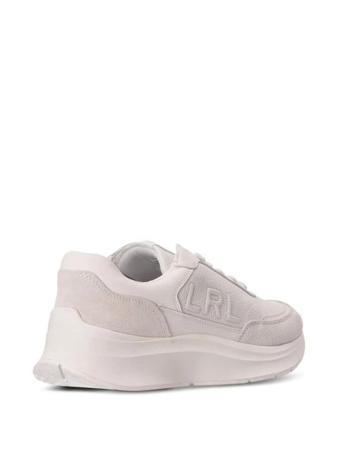 Lauren Ralph Lauren leather suede sneakers - White
