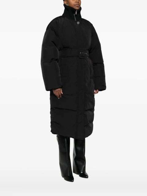 Sportmax quilted parka coat - Black
