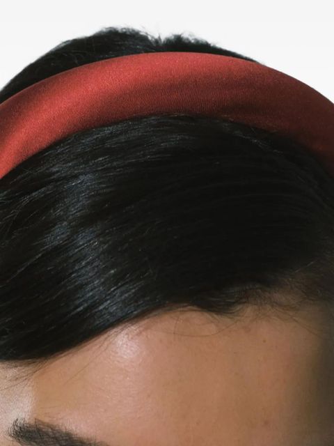 Jennifer Behr satin padded headband - Red