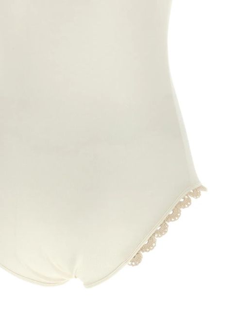 Magda Butrym crochet-detail bodysuit - White