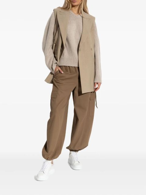 Max Mara elasticated tapered trousers - 003 BROWN - zdjęcie produktu nr 2