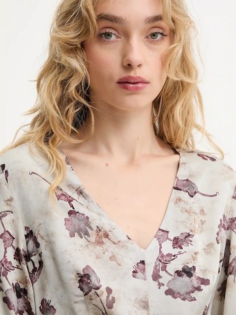 Answear.LAB sukienka kolor szary maxi rozkloszowana