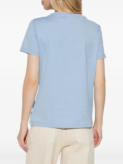 Max Mara logo-embroidered T-shirt - Blue