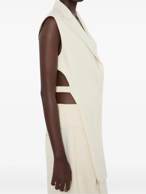 Sportmax sleeveless tailored gilet - Neutrals