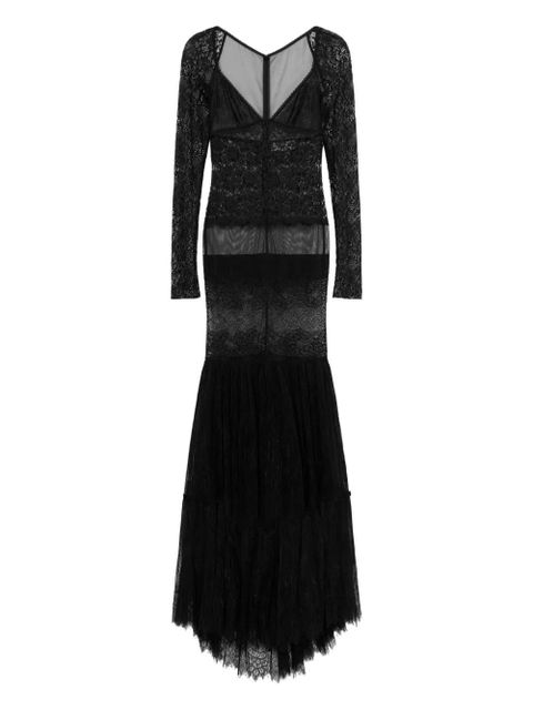 Blumarine lace-panelled gown - Black - zdjęcie produktu nr 1