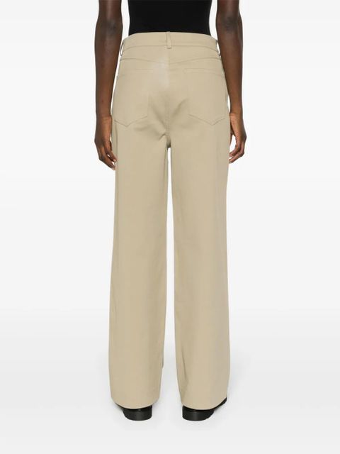 Nanushka Josine twill cotton trousers - Neutrals
