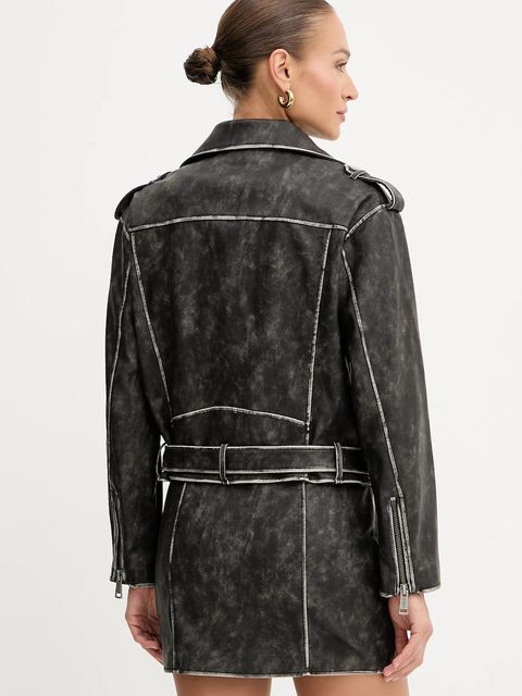 Guess ramoneska CHARLENE kolor czarny przejściowa oversize W5YL04 WHDI0