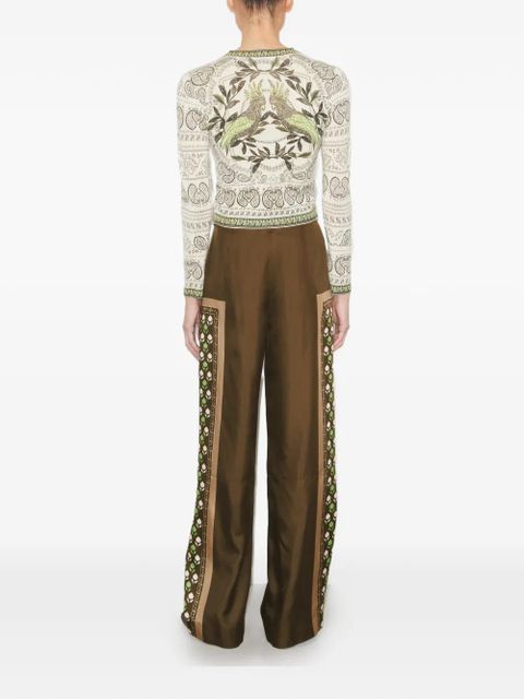 Tory Burch printed wool cardigan - Neutrals