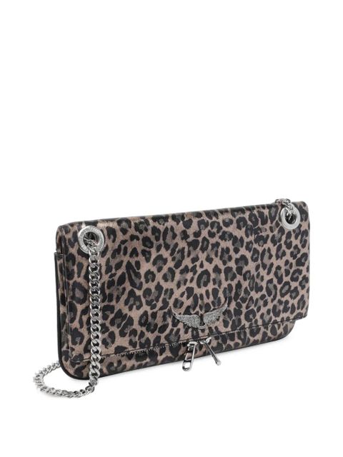Zadig&Voltaire Rock Nano animal print chain shoulder bag - Neutrals