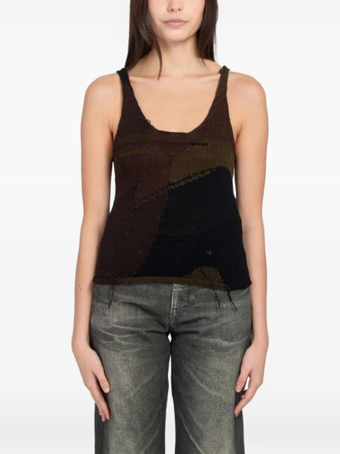 OUR LEGACY Solo intarsia distressed top - Green - zdjęcie produktu nr 1