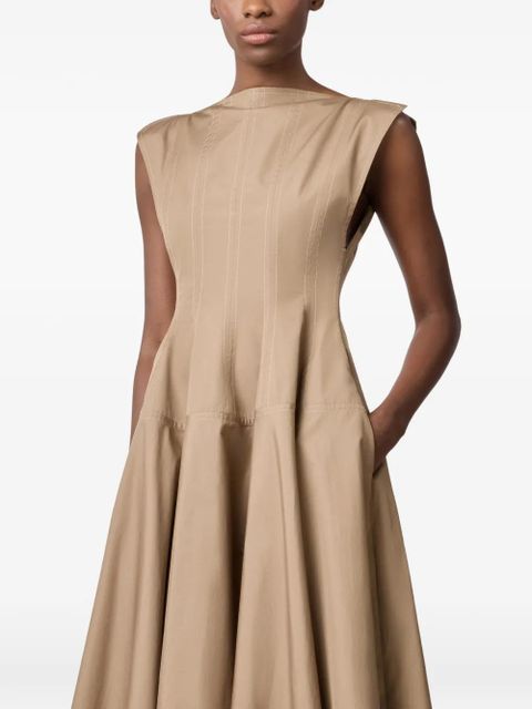 Tod's A-line sleeveless midi dress - Neutrals