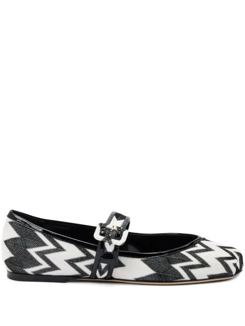 Missoni Zigzag-pattern ballerinas - White - zdjęcie produktu nr 1