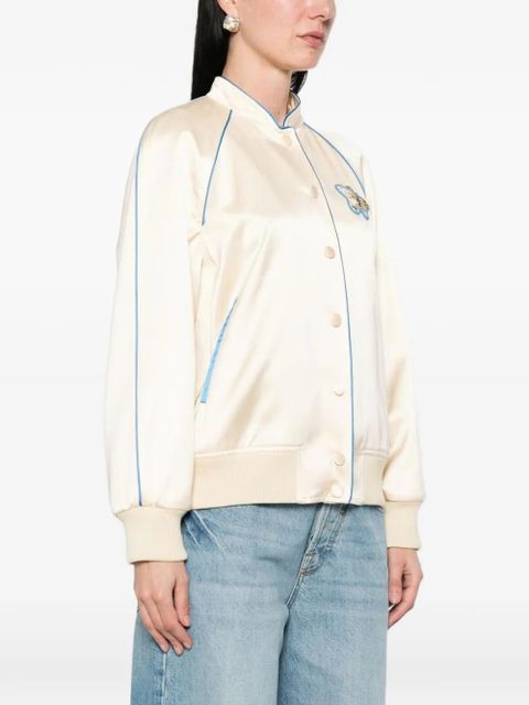 Valentino Garavani embroidered bomber jacket - Neutrals