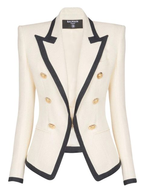 Balmain two-tone fitted jacket - Neutrals - zdjęcie produktu nr 1