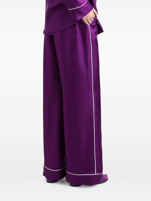 Dolce & Gabbana silk trousers - Purple