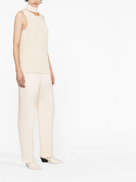Jil Sander cut-out knitted sweater vest - Neutrals
