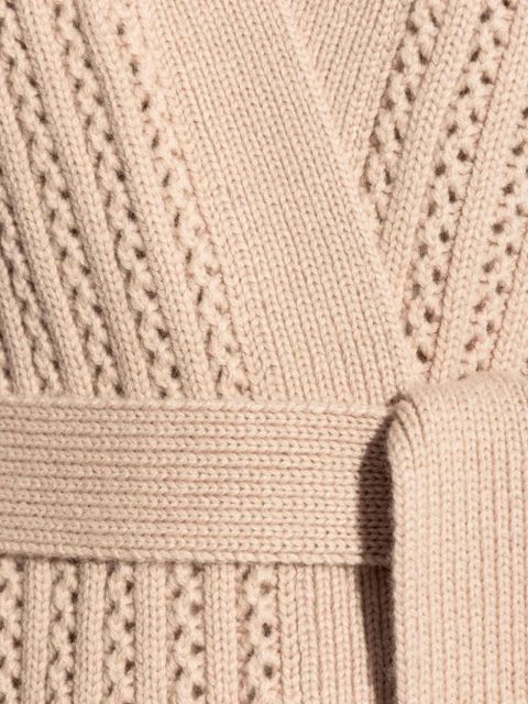 Max Mara perforated-knit cardigan - Neutrals