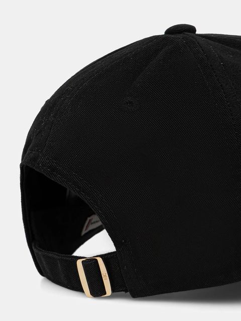 Tommy Hilfiger czapka z daszkiem bawełniana kolor czarny z aplikacją AW0AW17631