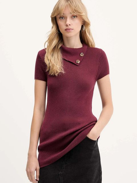 Hollister Co. sweter damskie kolor bordowy lekki KI350-5130 - zdjęcie produktu nr 1