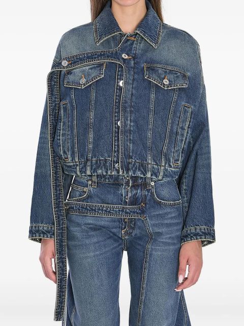 Jean Paul Gaultier Strap denim jacket - Blue - zdjęcie produktu nr 1