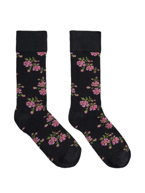 Simone Rocha rose-printed socks - Black - zdjęcie produktu nr 1