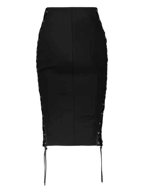 Balenciaga leather midi skirt - Black - zdjęcie produktu nr 2
