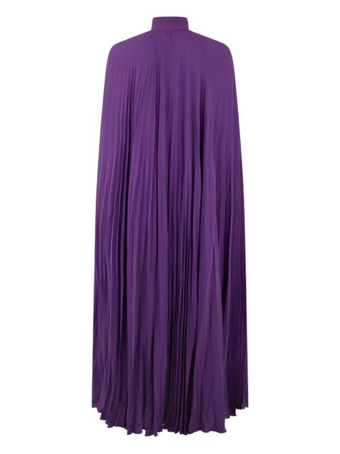 Valentino Garavani pleated tie-fastening cape - Purple - zdjęcie produktu nr 2