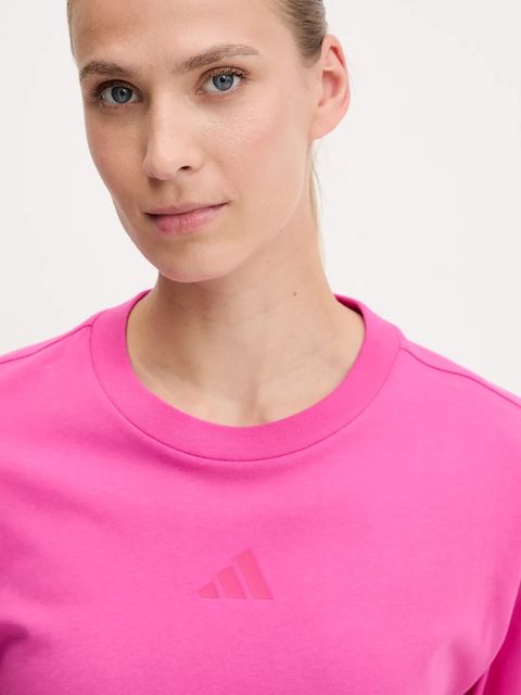 adidas t-shirt bawełniany Future Icons damski kolor różowy JE3713