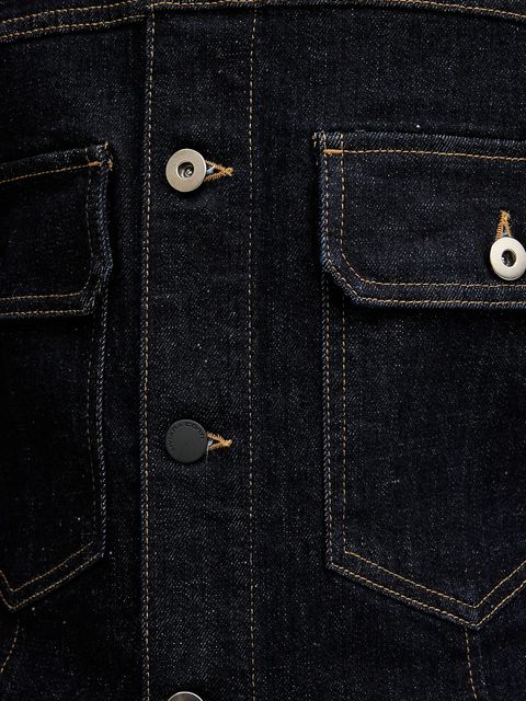 Liviana Conti kurtka jeansowa kolor granatowy przejściowa F5WY75